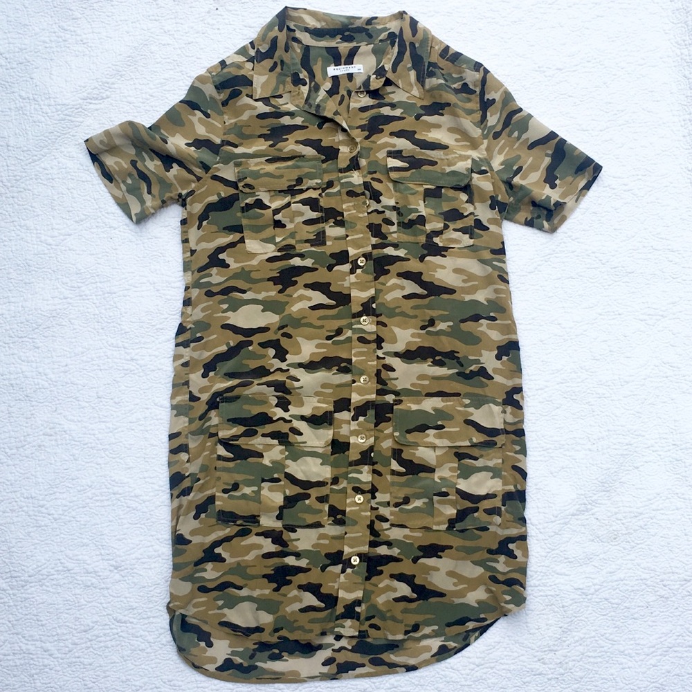 🍂 EQUIPMENT FEMME Long Camouflage Dress